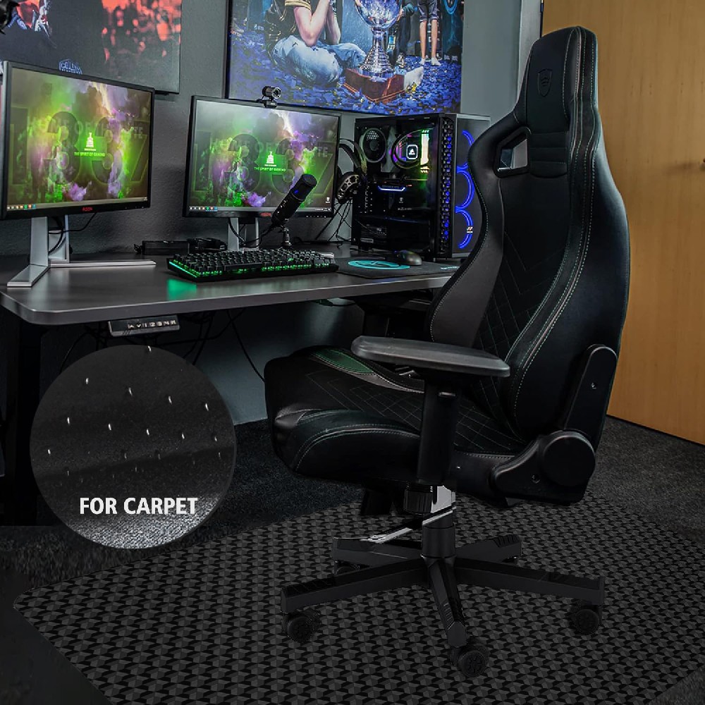 Rectangle Carpeted Surface Chair Mat