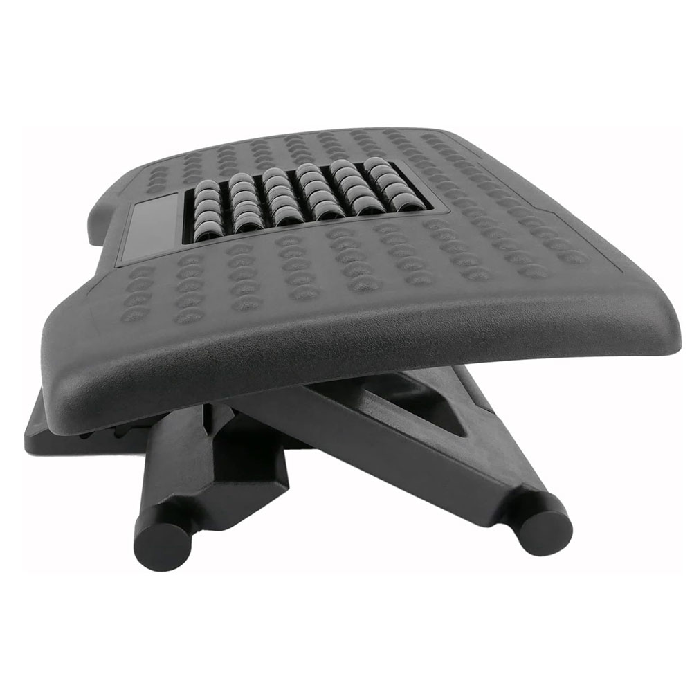 Adjustable Height Foot Rest with Rollers for Massage